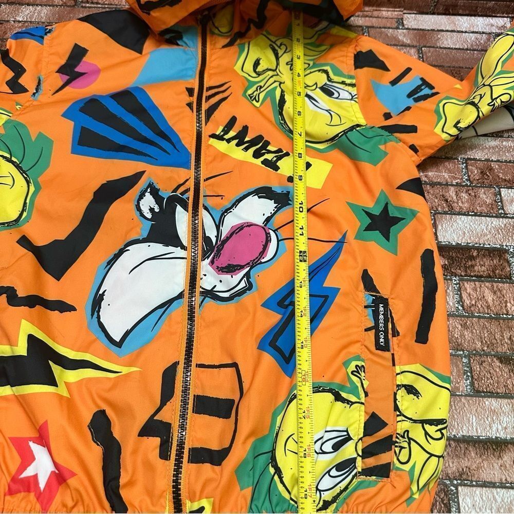 Members Only Looney Tunes Tweety Windbreaker Jacket 10/12 - Picture 12 of 13
